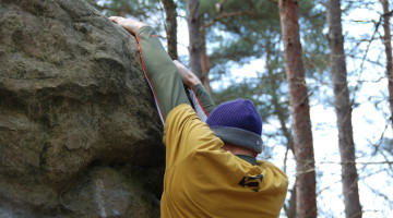 Basic climbing technique: just hanging on!